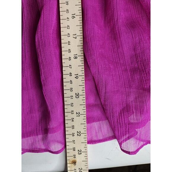 Blu Pepper Rouched Romantic Top Blouse Fuchsia XL - Picture 5 of 6